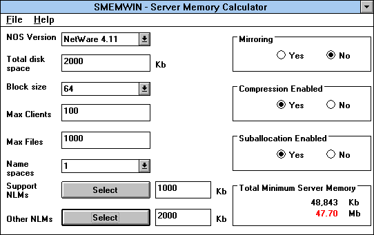 SMEMWIN screen shot